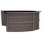 Linea Italia Reception Desk 107 in D X 46 in H, 11.8 ft W X Thermofused Laminate, Mocha ZUT298 - alternate 2